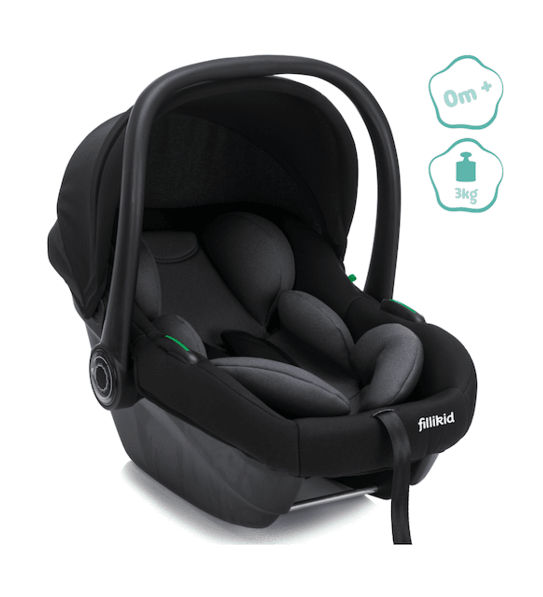 Emmaljunga 2027 | Sento Pro Kombi Ergo + Fillikid Bilstolpakke | Outdoor Black