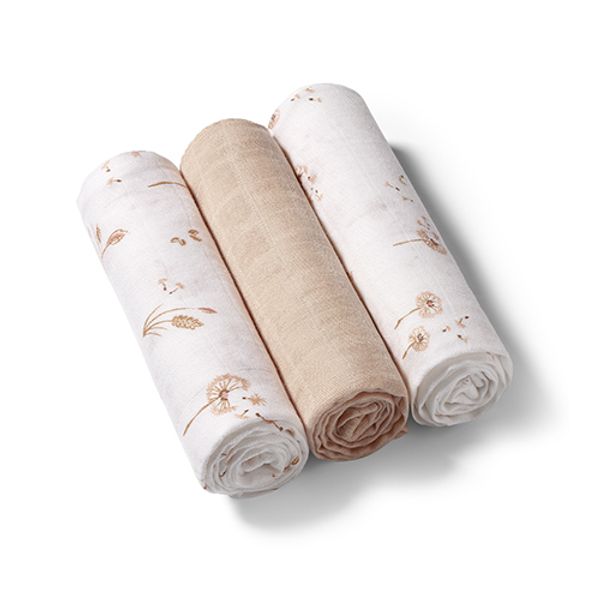 Hovedbilde Babyono | Bambuskluter 3pk | 70x70 | Beige