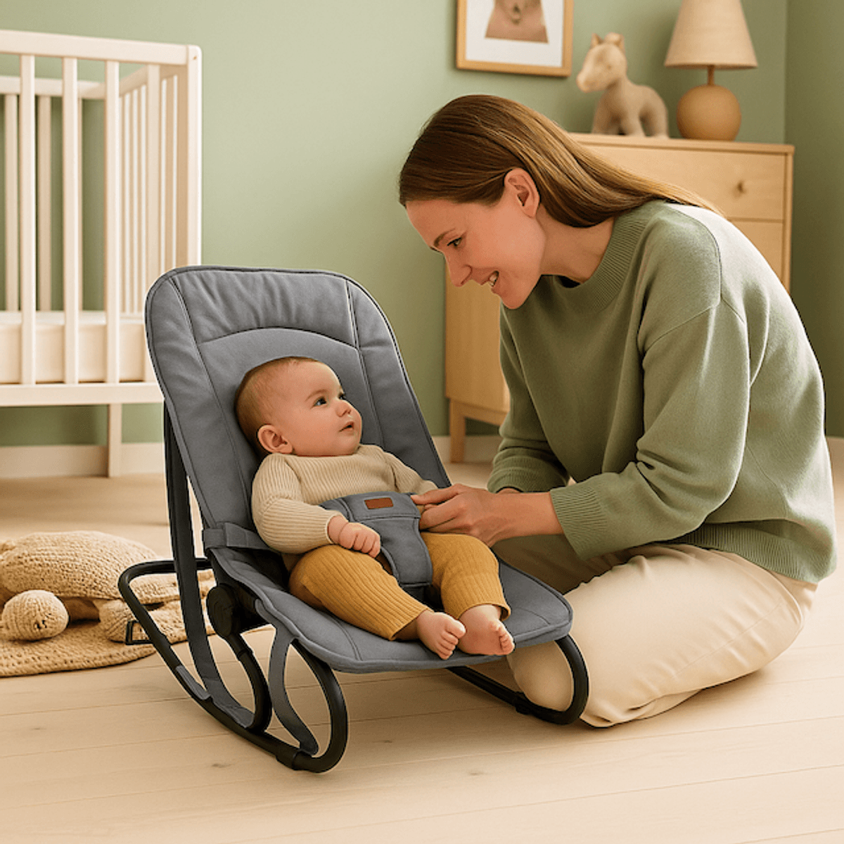 Kaxholmen | Rocker lux Vippestol | Grey Melange