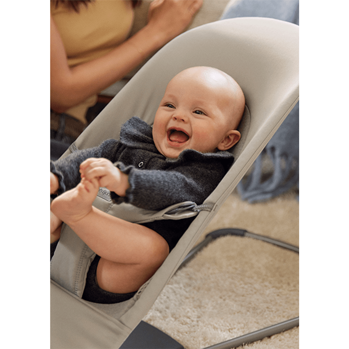 BabyBjörn | Vippestol Balance Soft | Vevd Jersey Tri-Fabric | Sandgrå 