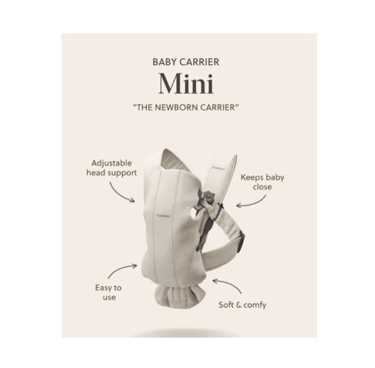 BabyBjörn | Mini Bæresele Vevd | Dusty Pink