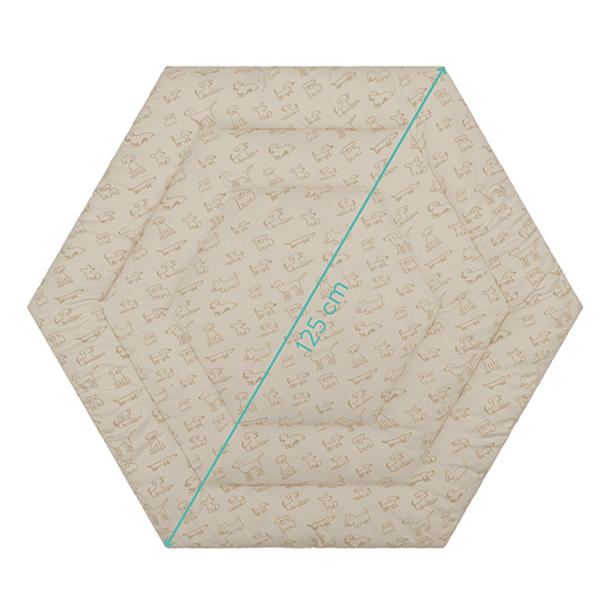 Fillikid | Sekskantet Leketeppe | Dog Beige