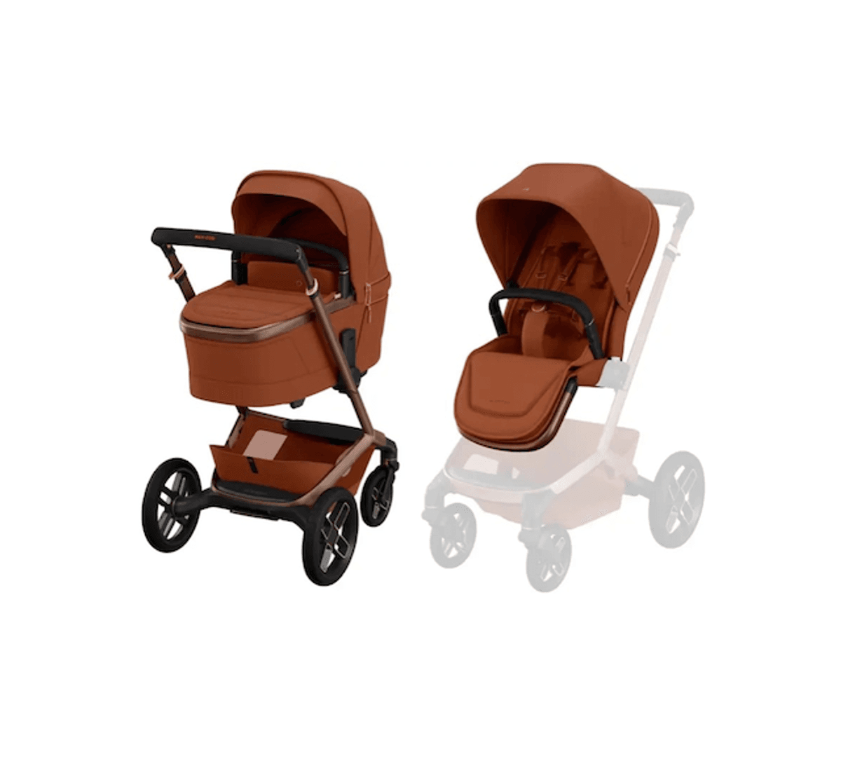 Maxi-Cosi | Fame V2 Vogn + Pebble Slide Pro Bilstol og Base | Copper Terra