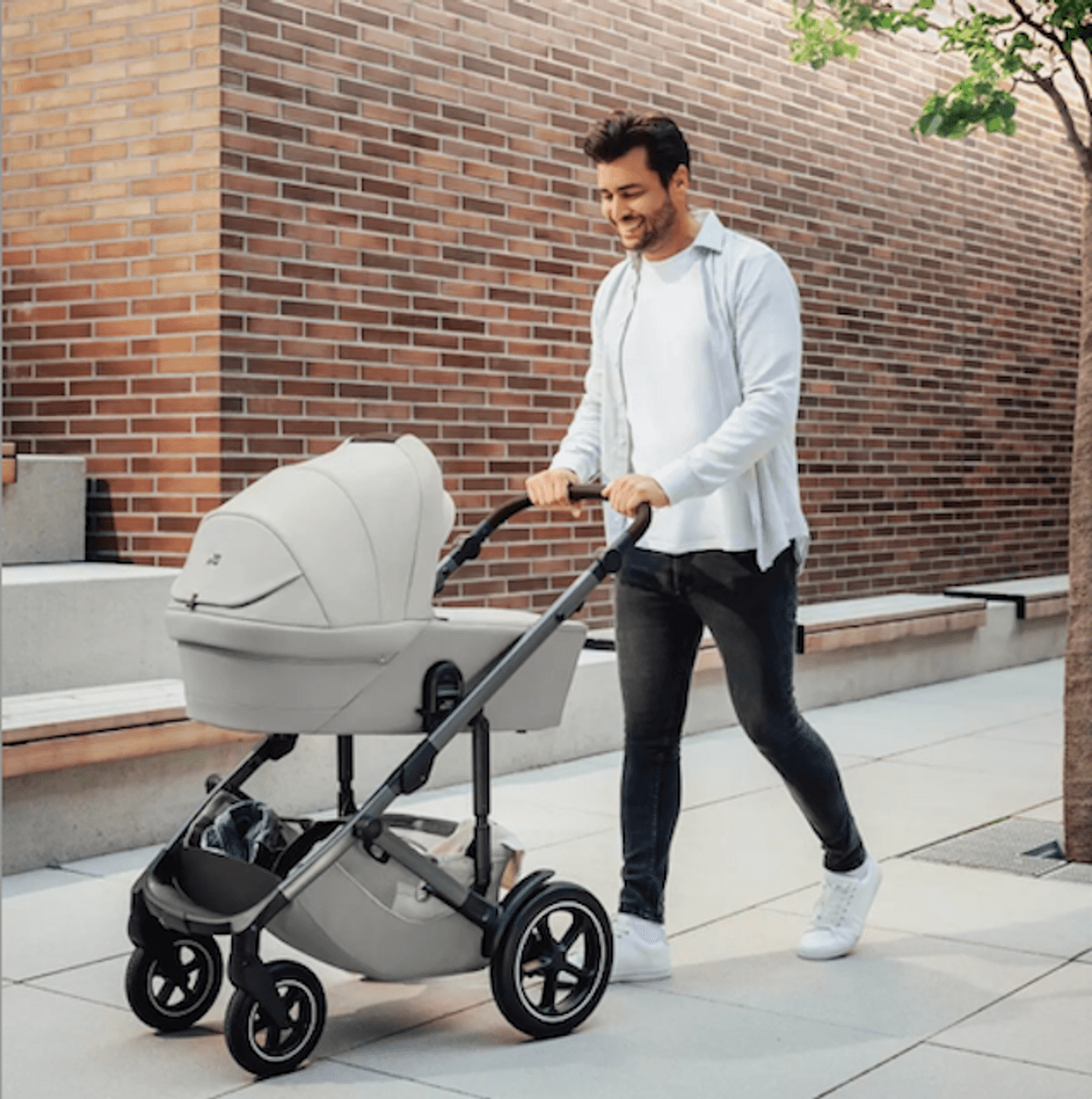 Britax | Smile 5Z LUX Kombivogn + BABY-SAFE Pro Bilstol & Base | Grey and Pink