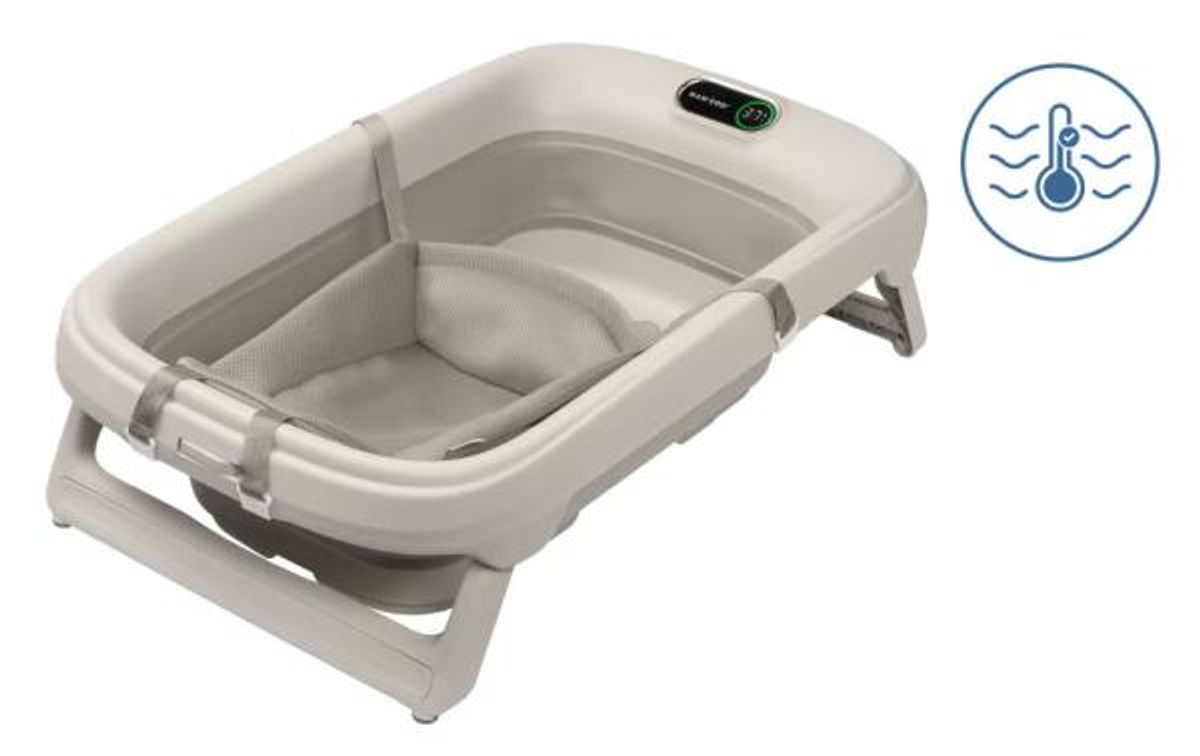 Maxi-Cosi | Indigo Plus Badebalje med Digitalt Termometer | Elegance Beige