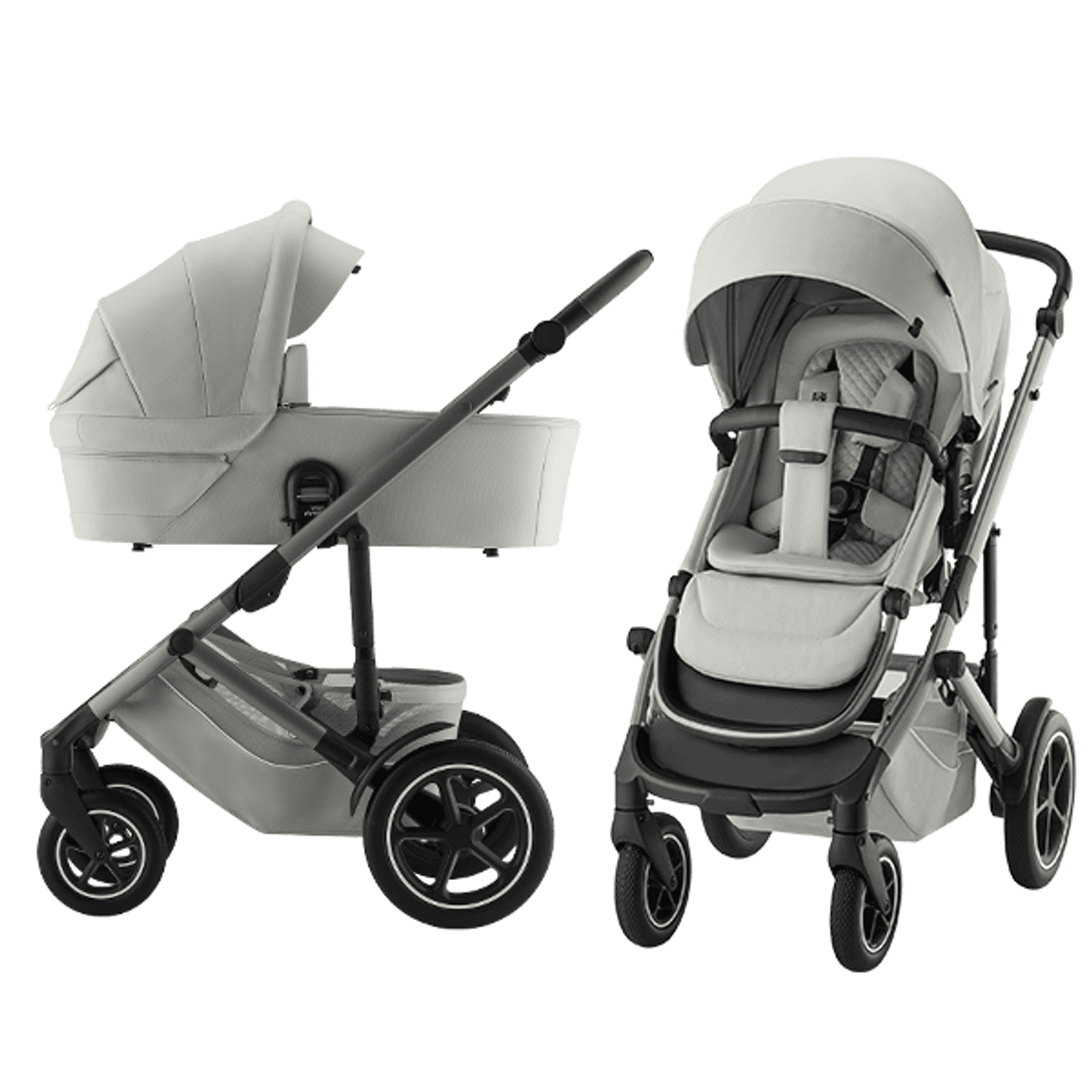 Britax | Smile 5Z kombivogn + Noa bilstol & Base | Linnen Grey