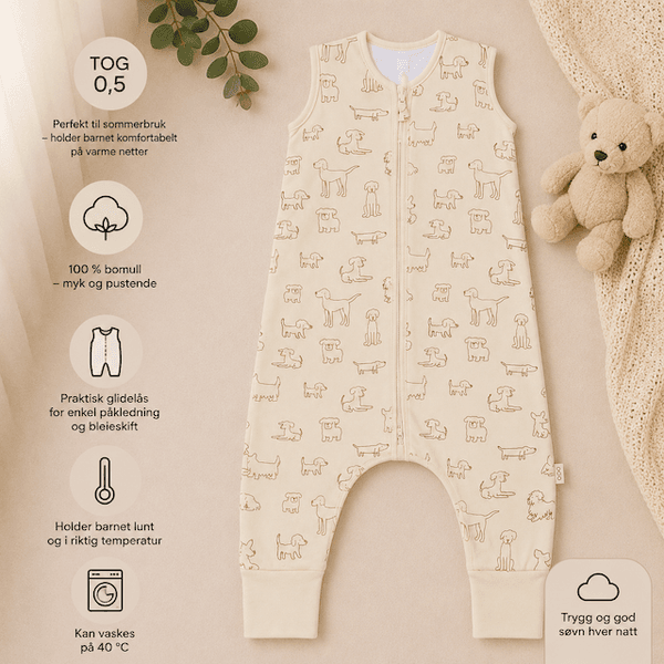 Hovedbilde Fillikid | Sommer nattpose med ben | str. 104| Hund Beige