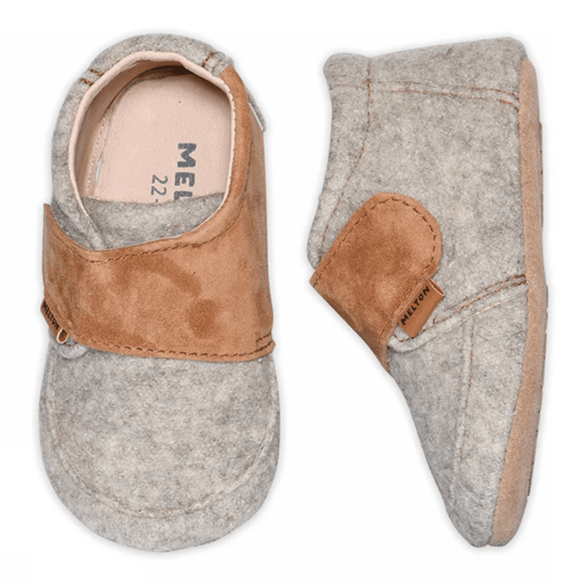 Melton | Ulltøfler | Beige Melange /Brun