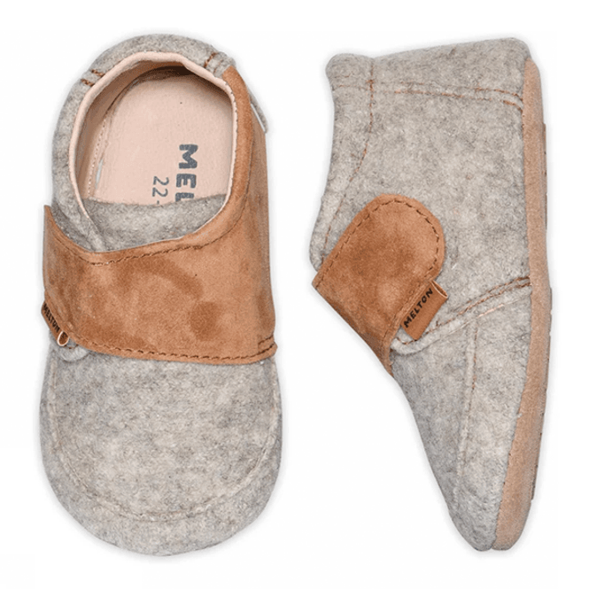 Hovedbilde Melton | Ulltøfler | Beige Melange /Brun