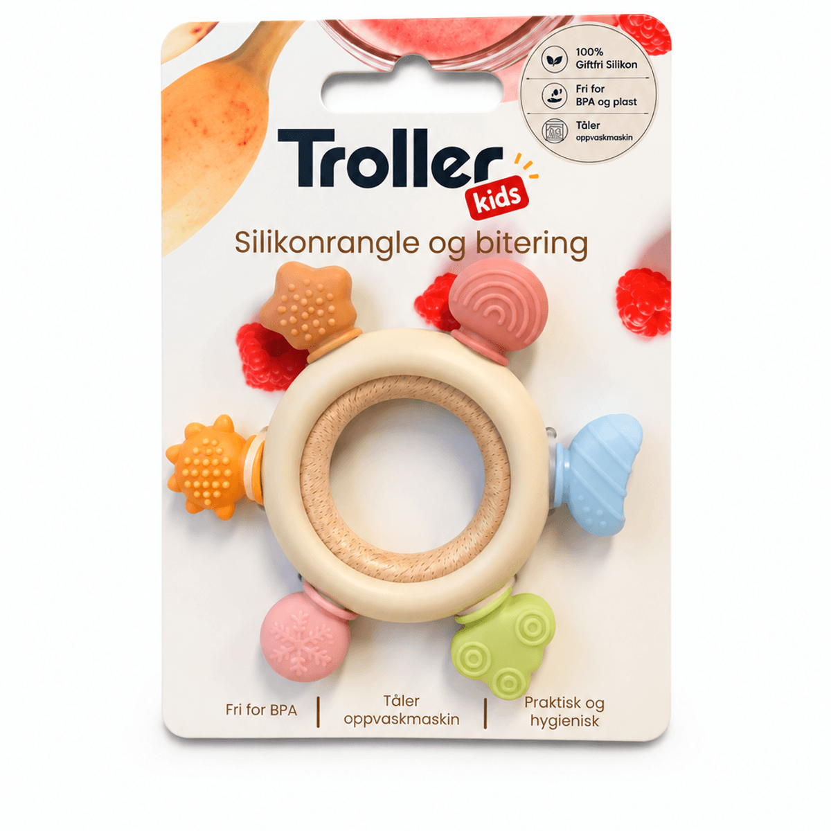 Troller Kids | Silikon Bitestjerne | Pastelldrøm