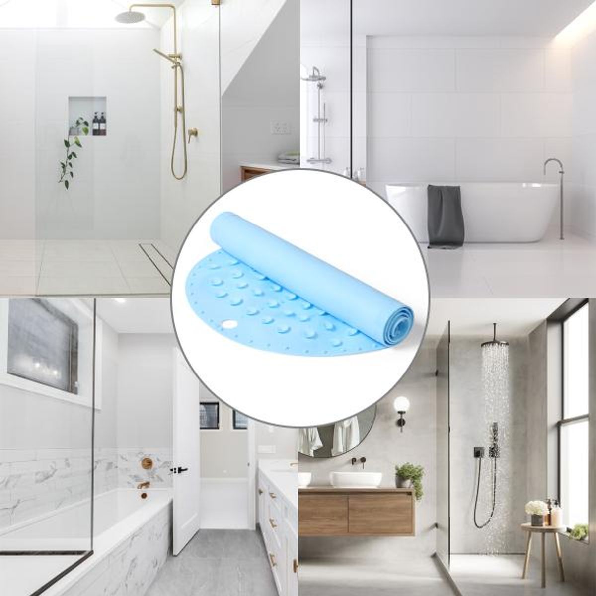 Babyono | Badematte Non-Slip | 70x35 cm  | Grønn