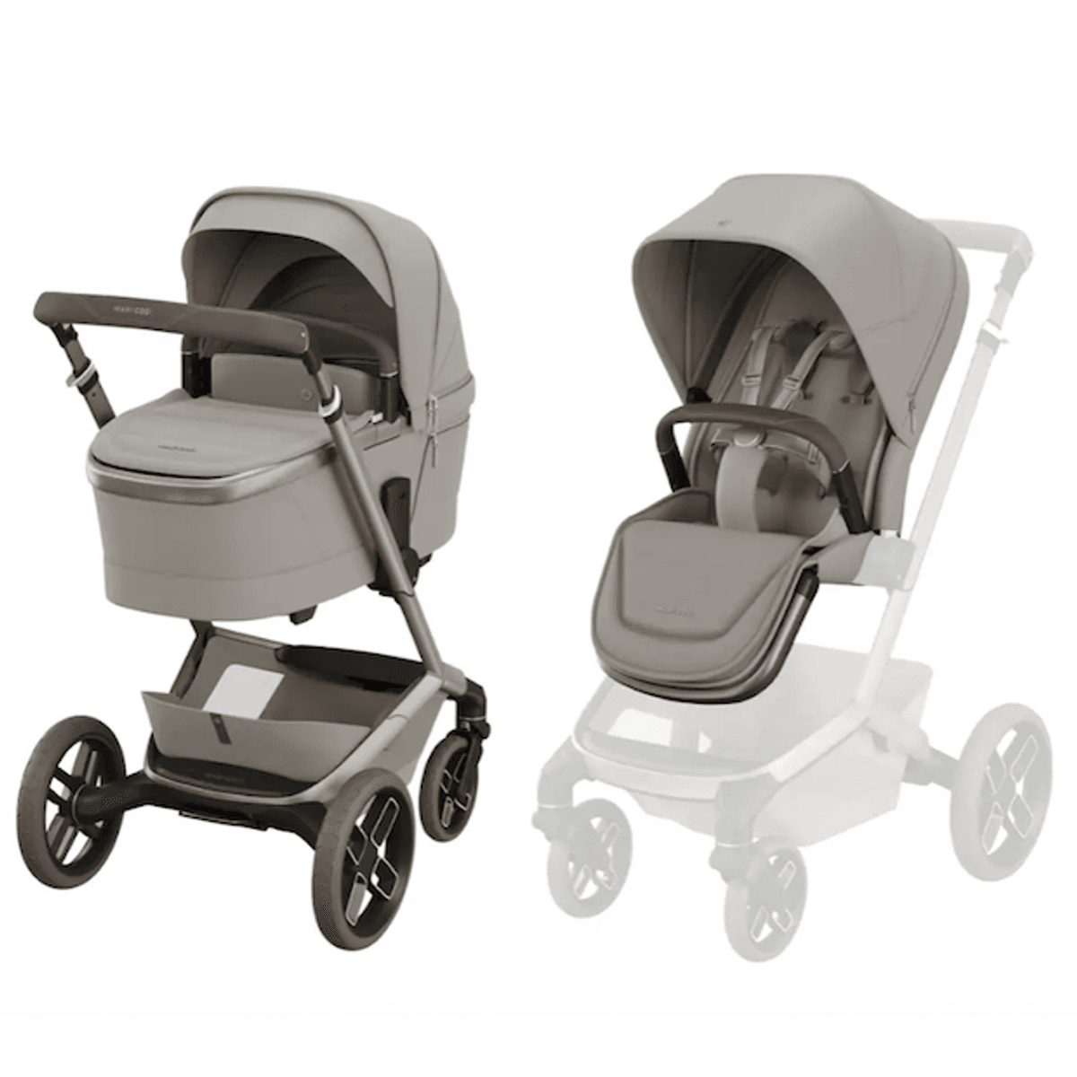  Maxi-Cosi | Fame V2 Vogn + Pebble Slide Pro Bilstol og Base | Sapphire Sand / Black