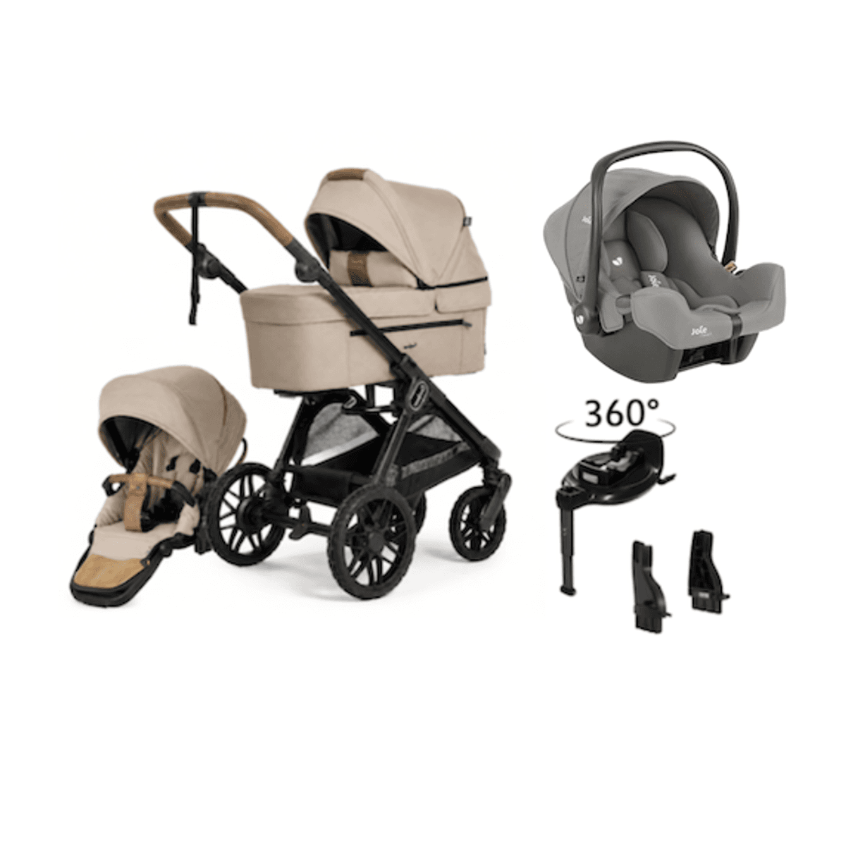 Emmaljunga | Jubileums Vogn + Joie Bilstol og 360 Base | Sento Pro Kombi Ergo+