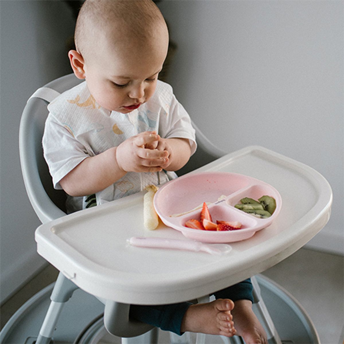 Babyono | Silikontallerken med sugekopp | Rosa