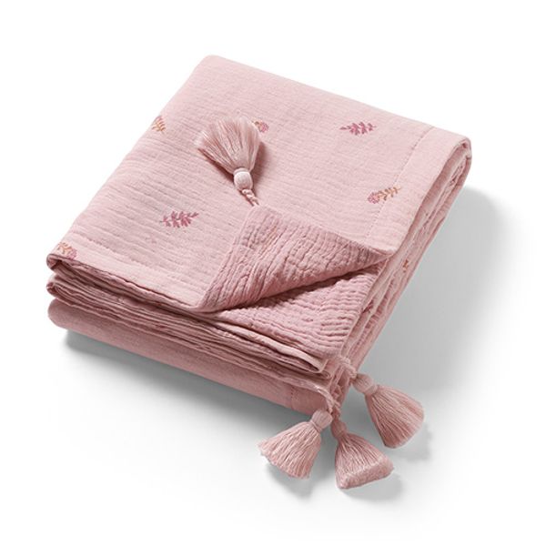 Hovedbilde Babyono | Babyteppe i musselin | Rosa 75 x 100 cm