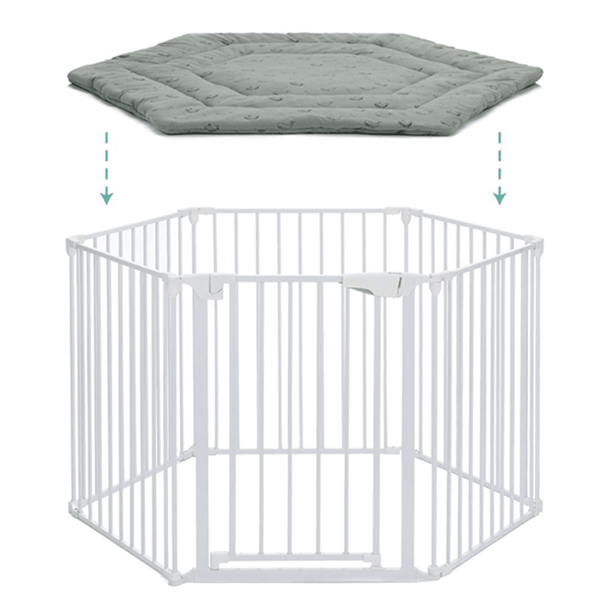 Fillikid | Sekskantet Leketeppe | Whale Green