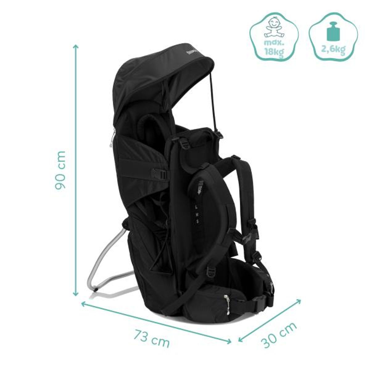 Fillikid | Trekking bæremeis | Sort