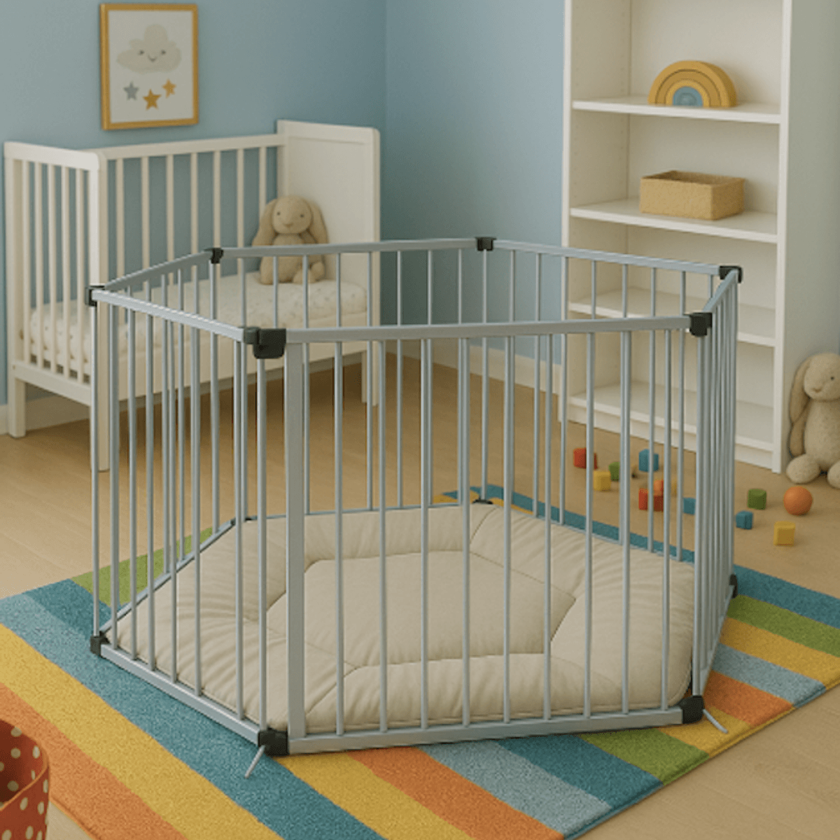 Troller | Frida 3i1 peis- og sikkerhetsgrind | Grå