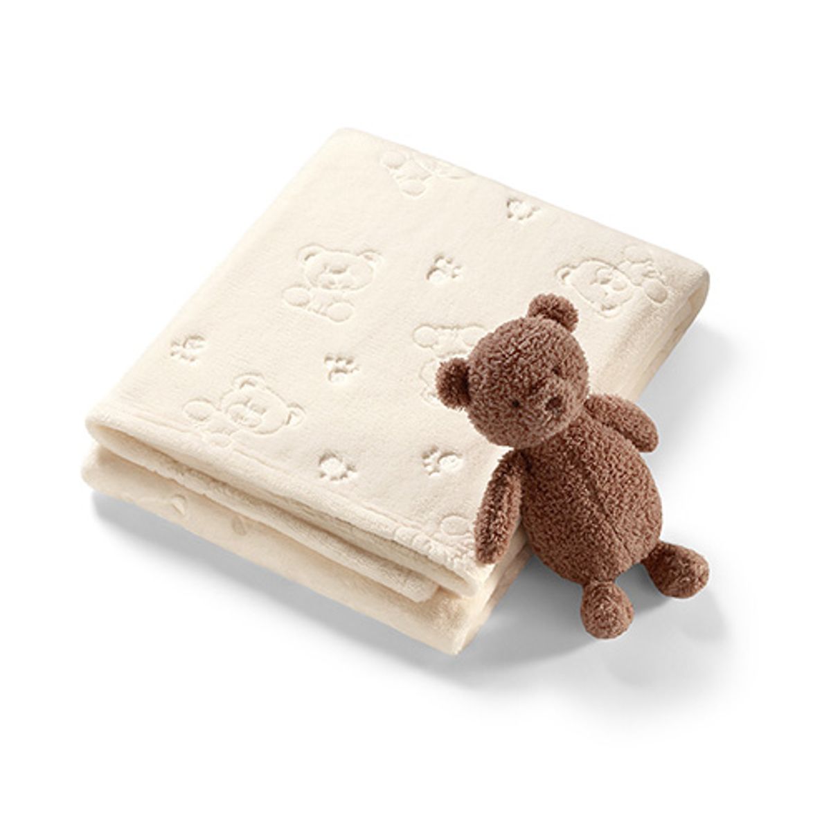 Babyono | Babyteppe med kosedyr | Krem 75 x 100 cm