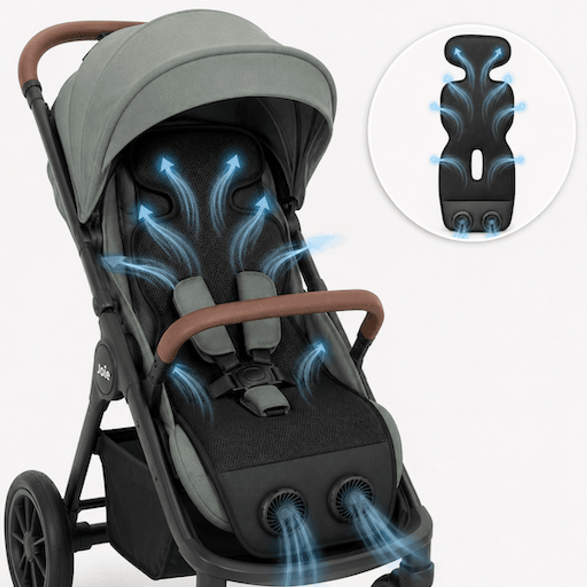 Troller Kids | Cooling Seat liner | Sort