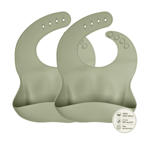 Hovedbilde Troller Kids | Silikon Smekke Myk 2 pk. | Oliven