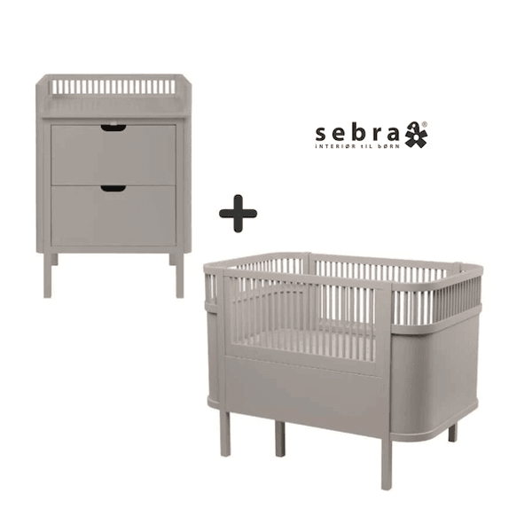 Hovedbilde Sebra | Seng Baby & Jr. + Stellekomode | Jetty Beige
